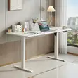 Modern Ergonomic White Studio Desk - 1.4m - 1