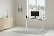 Modern Ergonomic White Studio Desk - 1.4m - 2