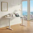 Modern Ergonomic White Studio Desk - 1.4m - 3