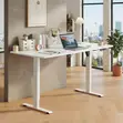 Modern Ergonomic White Studio Desk - 1.4m - 5
