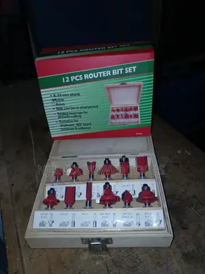 12-Piece Router Bit Set (1/4", 6mm, 8mm Shank)