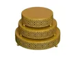 3-Piece Gold Cake Stands (25/30/35cm) - 2