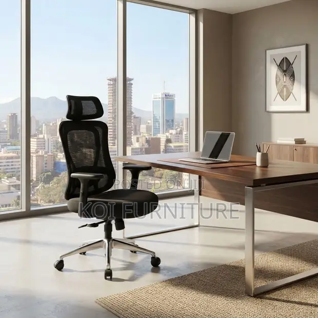 Ergonomic High Backrest Lumbar Support Office Chair - 1