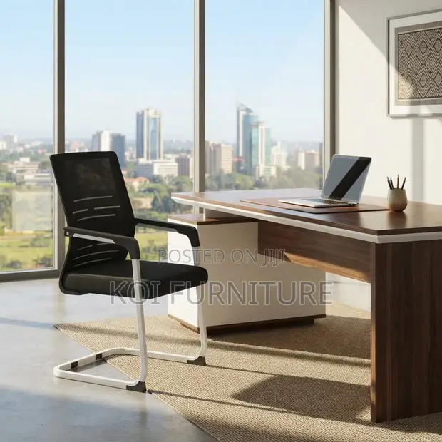Modern Office Visitor Chair - Black - 1
