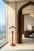 Executive Long Mahogany Finished Coat Hangers - 2