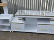 TV Stand with LED Lights and Flower Decor Stand - 2