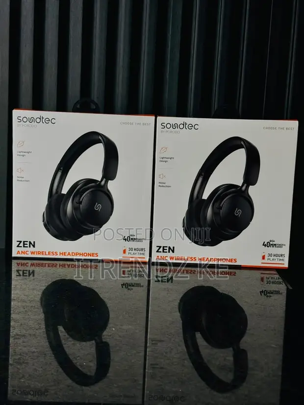 Porodo Zen ANC Wireless Headphones - Black - 1