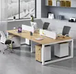 4-Way Modern Workstation yenye Msingi wa Chuma - 2