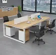 4-Way Modern Workstation yenye Msingi wa Chuma - 3
