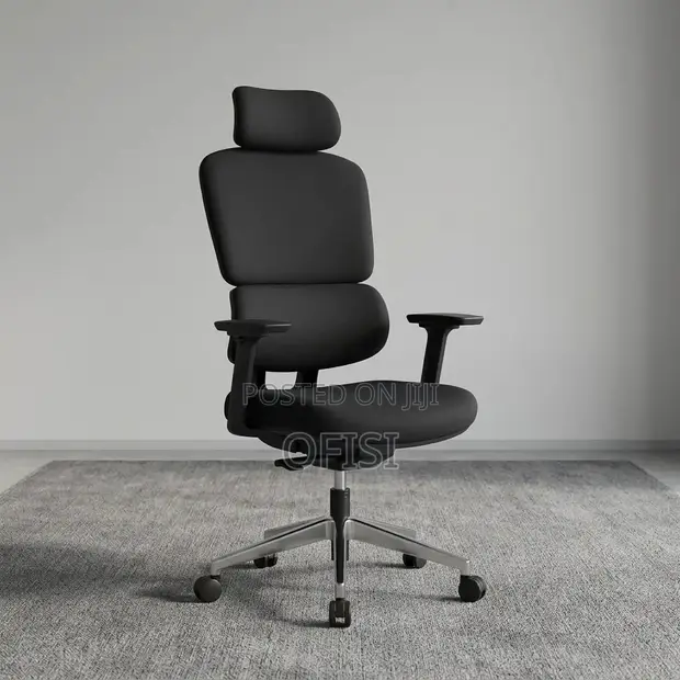 Fully Padded Orthopedic Office Chair - Black - 1