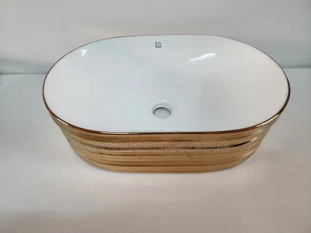 Premier Countertop Wash Hand Basin - Gold - 1