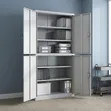 2-Door Full Height Metal Filing Cabinet - Grey - 2