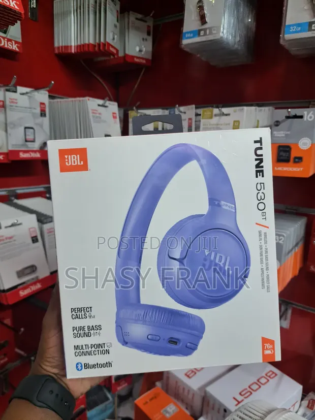 JBL Tune 530BT Wireless Headphones - Blue - 1