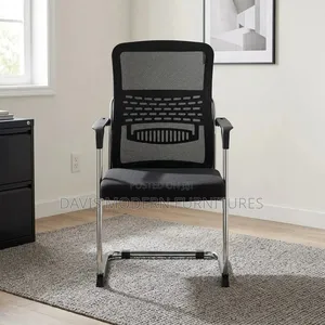 Mid-Back Mesh Visitors Chair - Black
