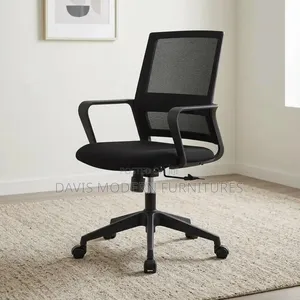 Ergonomic Mid-Back Office Chair - Black