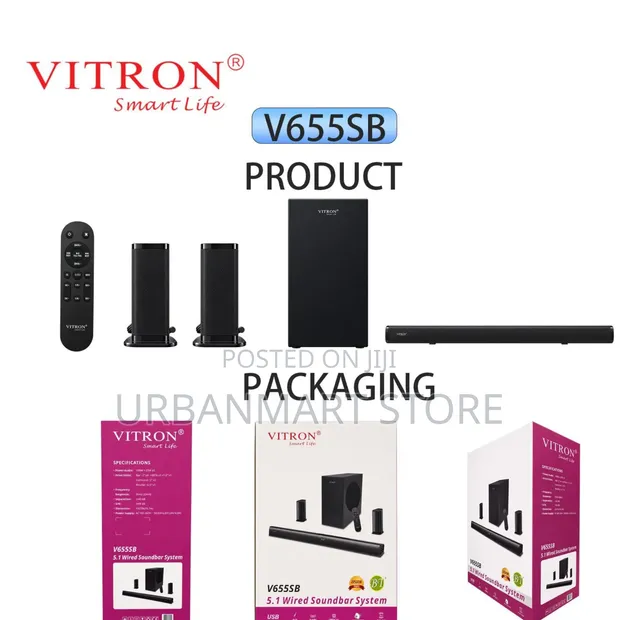 Vitron V655SB 5.1 Channel Wired Soundbar System - 1