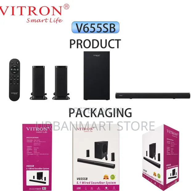 Vitron V655SB Wired 5.1 Soundbar with Subwoofer - 1