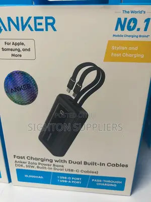 Anker Zolo Power Bank (10,000mAh, 35W) na Kebo Mbili za USB-C