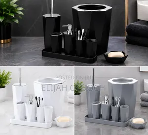 Diamond Shaped 7pc Bathroom Set