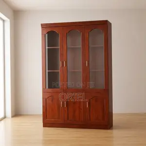 3-Door Mahogany Storage Cabinet
