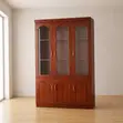 3-Door Mahogany Storage Cabinet - 1