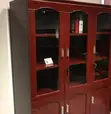 3-Door Mahogany Storage Cabinet - 3