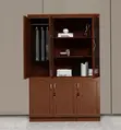 3-Door Mahogany Storage Cabinet - 4