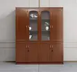 3-Door Mahogany Storage Cabinet - 5