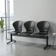 3-Seater Reception Waiting Bench - Metal Frame Office Plastic Bench - 1