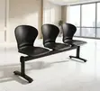 3-Seater Reception Waiting Bench - Metal Frame Office Plastic Bench - 4