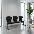 3-Seater Reception Waiting Bench - Metal Frame Office Plastic Bench - 5