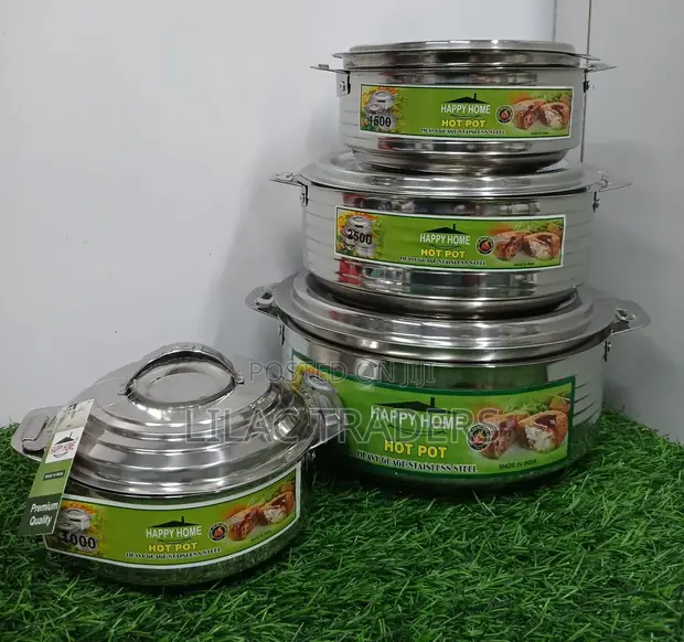 4 Pcs Happy Home Stainless Steel Hotpots Set - 1