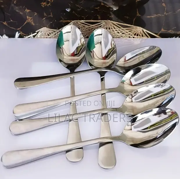 JMC Heavy Gauge Stainless Steel Table Spoons (Set of 6) - 1