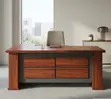 1600mm Executive Office Desk - Brown - 5