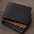Genuine Leather Minimalist Wallet - Black - 1