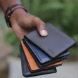Genuine Leather Minimalist Wallet - Black - 2