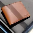 Genuine Leather Minimalist Wallet - Black - 3