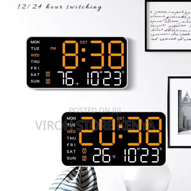Digital LED Wall Clock - 1