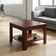 Square Office Coffee Table - Brown Wood - 1