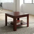 Square Office Coffee Table - Brown Wood - 2