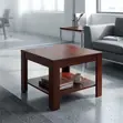 Square Office Coffee Table - Brown Wood - 3
