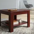 Square Office Coffee Table - Brown Wood - 5