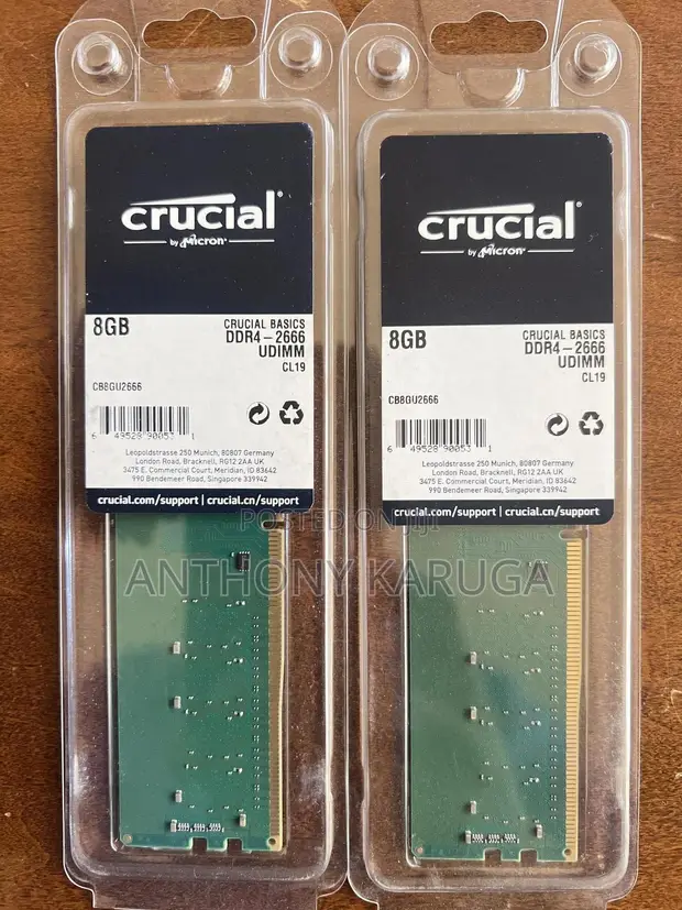 Crucial DDR4 8GB UDIMM Server Memory - 1