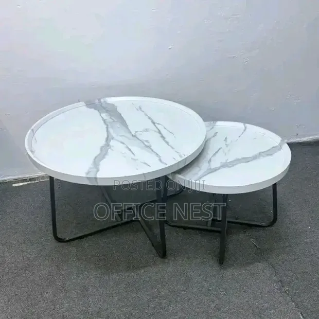Modern Round Nesting Coffee Table Set - 1
