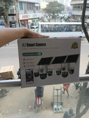 Solar Powered 3-Lens PTZ Wireless CCTV Camera
