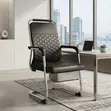 Diamond Stitch Visitor Chair - Black - 1
