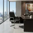 Diamond Stitch Visitor Chair - Black - 4