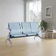 Three Seater Non-Upholstered Metal Office Bench - 5