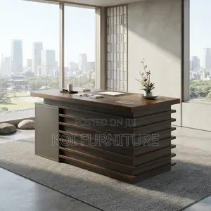 Executive Office Desk - 1.4m Brownish Golden