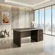 Executive Home Office Desk 140cm - Modern Brown - 5